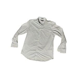 Banana Republic Men's Gray Checkered Dress Shirt M Long Sleeve